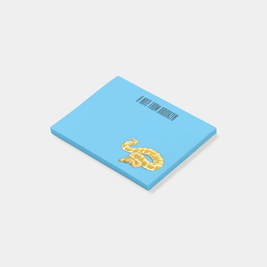 Burmische Python Schlange Cartoon Abbildung Post-it Klebezettel (angewinkelt)