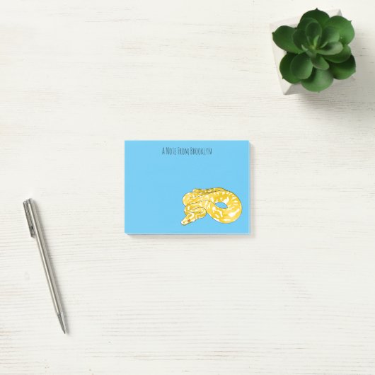 Burmische Python Schlange Cartoon Abbildung Post-it Klebezettel (Büro)
