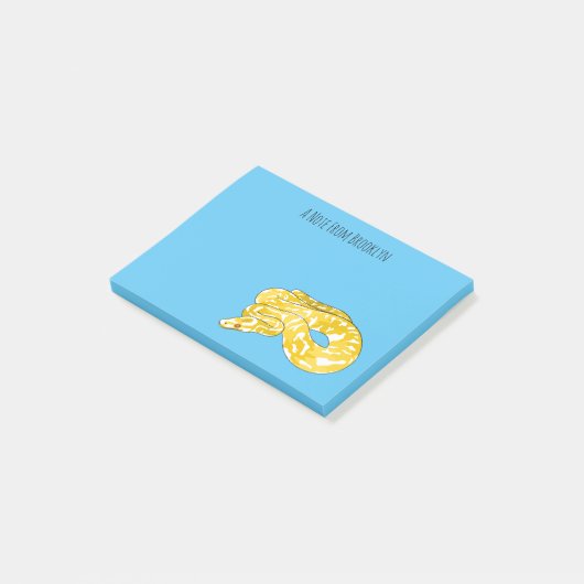 Burmische Python Schlange Cartoon Abbildung Post-it Klebezettel (angewinkelt)