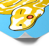 Burmische Python Schlange Cartoon Abbildung Poster (Ecke)