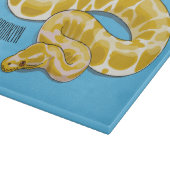 Burmische Python Schlange Cartoon Abbildung Schneidebrett (Ecke)