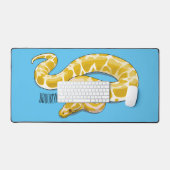 Burmische Python Schlange Cartoon Abbildung Schreibtischunterlage (Tastatur & Maus)