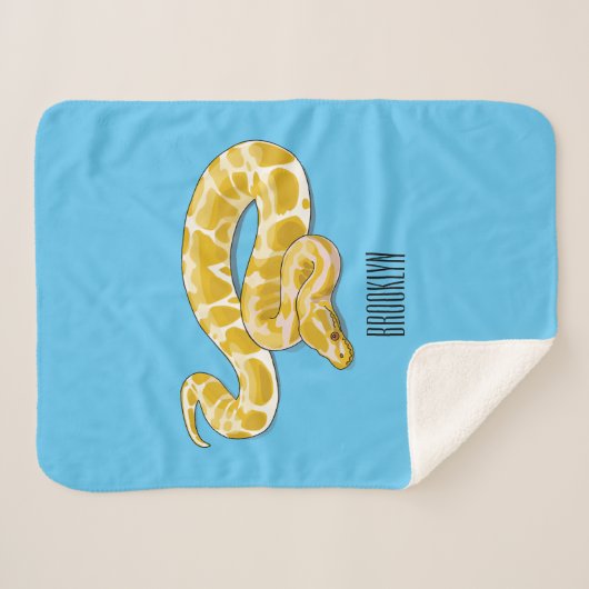 Burmische Python Schlange Cartoon Abbildung Sherpadecke (Vorderseite (Horizontal))
