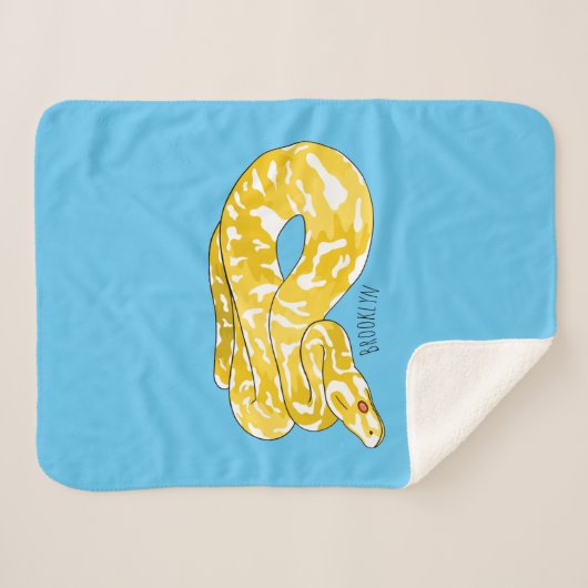 Burmische Python Schlange Cartoon Abbildung Sherpadecke (Vorderseite (Horizontal))