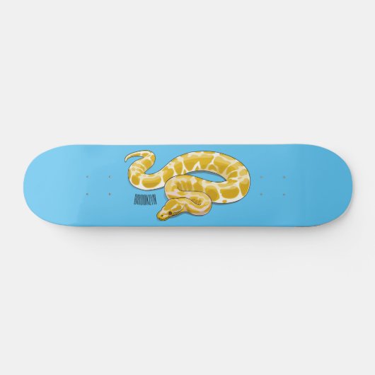 Burmische Python Schlange Cartoon Abbildung Skateboard (Horizontal)
