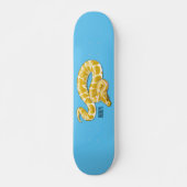 Burmische Python Schlange Cartoon Abbildung Skateboard (Vorne)