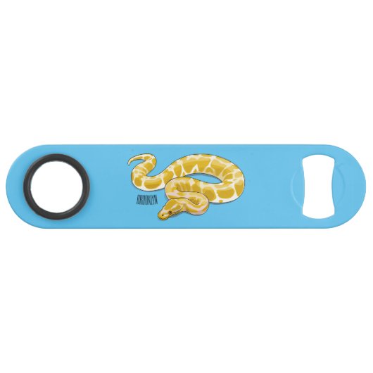 Burmische Python Schlange Cartoon Abbildung Speed Flaschenöffner (Vorderseite (Horizontal))