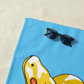 Burmische Python Schlange Cartoon Abbildung Strandtuch (Beispiel)