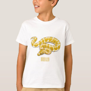 Burmische Python Schlange Cartoon Abbildung T-Shirt