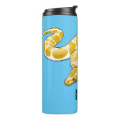 Burmische Python Schlange Cartoon Abbildung Thermosbecher (Nach links gedreht)