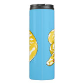 Burmische Python Schlange Cartoon Abbildung Thermosbecher (Rückseite)