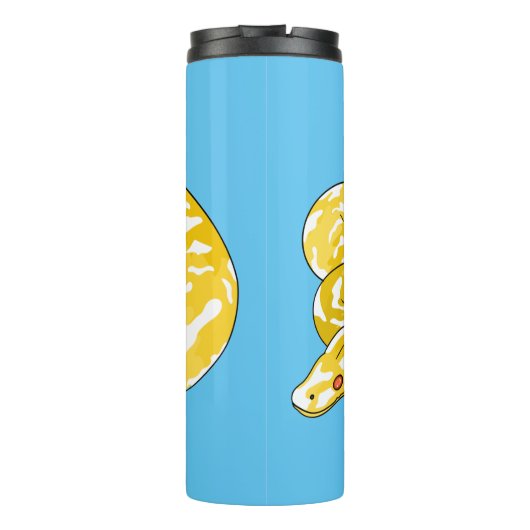 Burmische Python Schlange Cartoon Abbildung Thermosbecher (Rückseite)