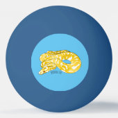 Burmische Python Schlange Cartoon Abbildung Tischtennisball (Rückseite)
