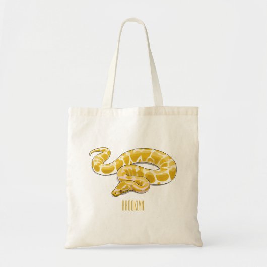 Burmische Python Schlange Cartoon Abbildung Tragetasche (Vorne)
