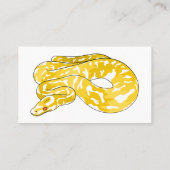 Burmische Python Schlange Cartoon Abbildung Visitenkarte (Rückseite)