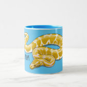 Burmische Python Schlange Cartoon Abbildung Zweifarbige Tasse (Mittel)