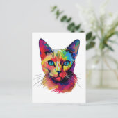 Burmkatze Postkarte (Stehend Vorderseite)