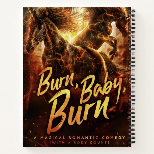 Burn Baby Burn Spiral Notebook Notizblock (Rückseite)