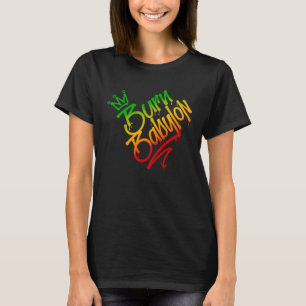 Burn Babylon Graffiti Tag Style Rasta Colors Regga T-Shirt