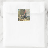Burn der Tuilerien, 1871 Quadratischer Aufkleber (Tasche)