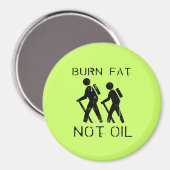 BURN FETT. NICHT ÖL (WANDERUNG) MAGNET (Vorderseite/Rückseite)