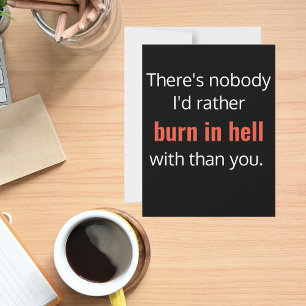 Burn in Hell Best Friend Funny Birthday Card Karte