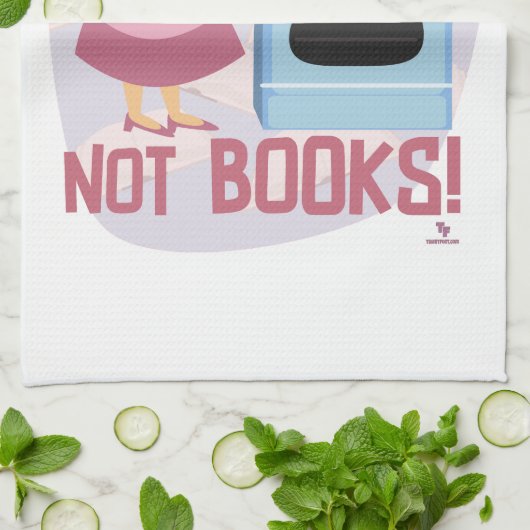 Burn Roasts Not Books Funny Reader Hausfrau Geschirrtuch (Gefaltet)