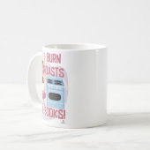 Burn Roasts Not Books Sassy Retro Reader Ehefrau Kaffeetasse (Vorderseite Links)