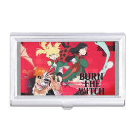 Burn the Witch Tote Bag – Spooky Halloween Accesso Visitenkarten Dose