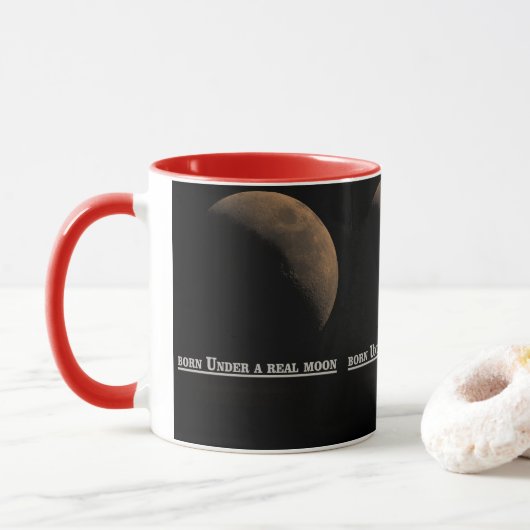 Burn Under a Real Moon Mug Tasse (Mit Donut)