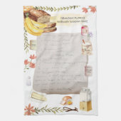 Burnaby Banana Bake Watercolor Recipe Heirloom Geschirrtuch (Vertikal)