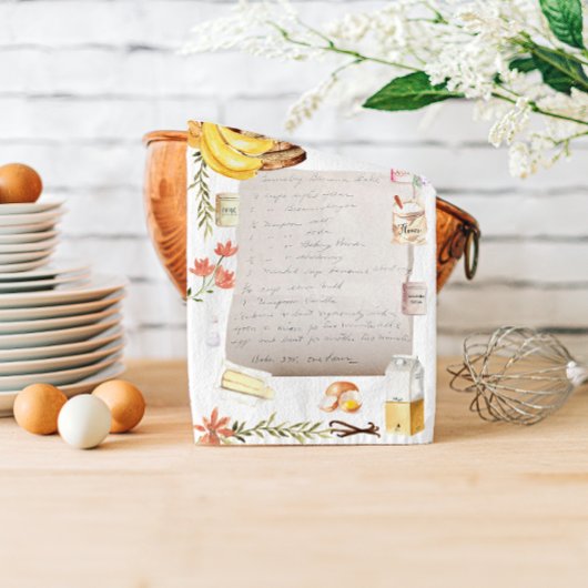 Burnaby Banana Bake Watercolor Recipe Heirloom Geschirrtuch