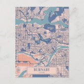 Burnaby Kanada Windige Stadtkarte Reise Postkarte (Vorderseite)