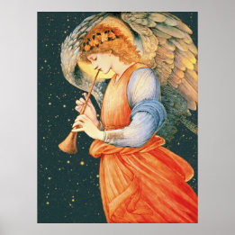 Burne-Jones Angel spielt Flageolet CC1135 Größer Poster