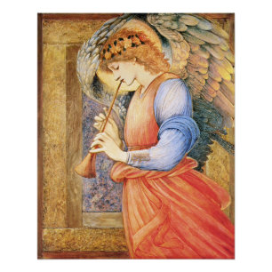 Burne-Jones Angel spielt Flageolet CC1152 Größer Poster