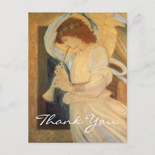 Burne-Jones' Angel spielt Flageolet Postkarte (Vorderseite)