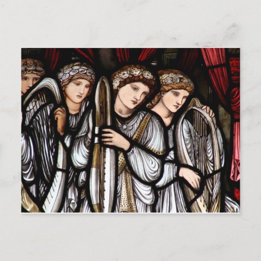 Burne-Jones Angels Christmas Postcard Feiertagspostkarte (Vorderseite)