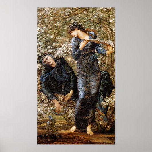 Burne-Jones - Beguiling of Merlin (Merlin, Vivian) Poster (Vorne)