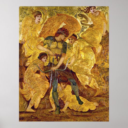 Burne-Jones - Jagdfelder von Cupid 1882 Poster (Vorne)