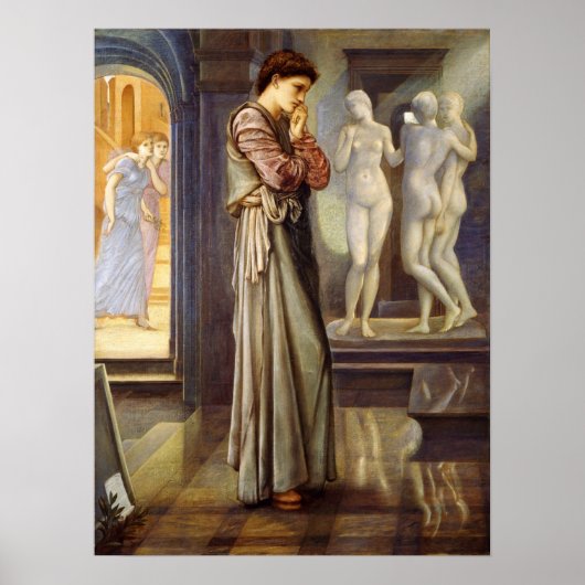 Burne-Jones - Pygmalion, Herz wünscht Poster (Vorne)