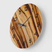 Burned Bristlecone Pine Tree Trunk Textur Große Wanduhr (Winkel)