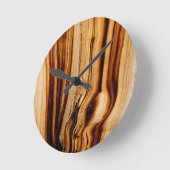 Burned Bristlecone Pine Tree Trunk Textur Runde Wanduhr (Winkel)