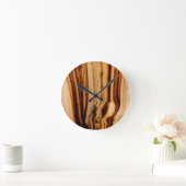 Burned Bristlecone Pine Tree Trunk Textur Runde Wanduhr (Zuhause)