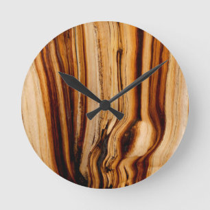 Burned Bristlecone Pine Tree Trunk Textur Runde Wanduhr
