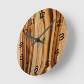 Burned Bristlecone Pine Tree Trunk Texture Runde Wanduhr (Winkel)
