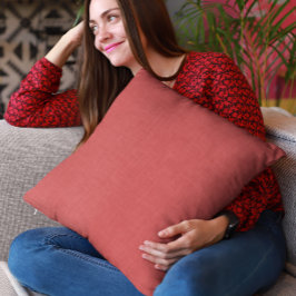 Burned red linen texture kissen