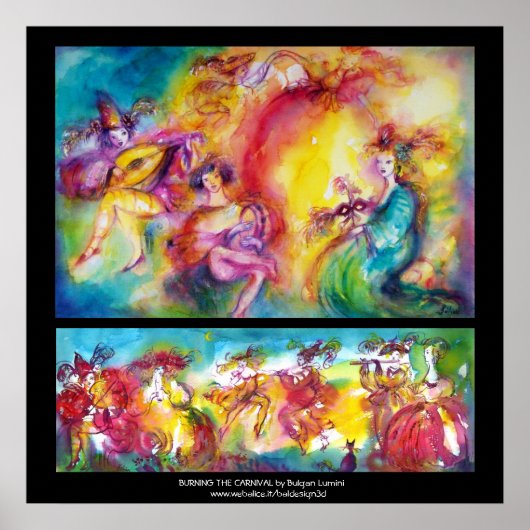 BURNEN DES CARNIVAL / Venezianische Maskentanz Poster (Vorne)