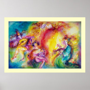 BURNEN DES CARNIVAL / Venezianische Maskentanz Poster