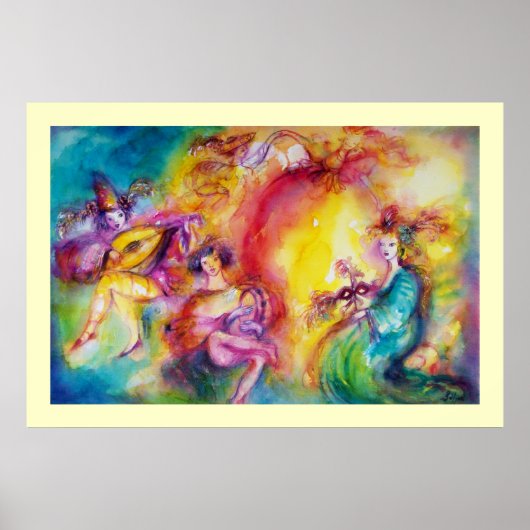 BURNEN DES CARNIVAL / Venezianische Maskentanz Poster (Vorne)