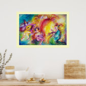 BURNEN DES CARNIVAL / Venezianische Maskentanz Poster (Küche)